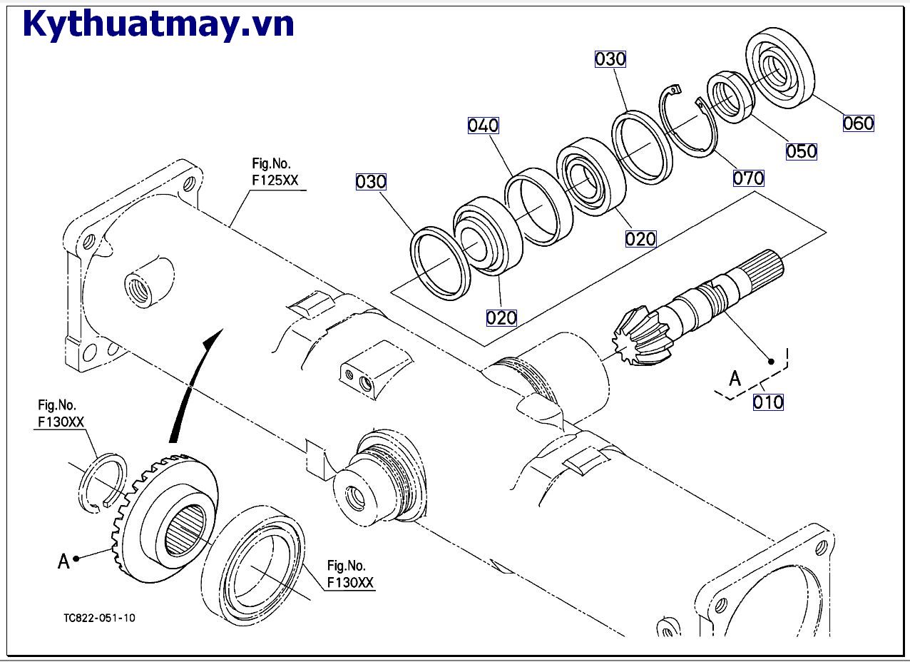 Bánh răng truyền động nón ( trước)